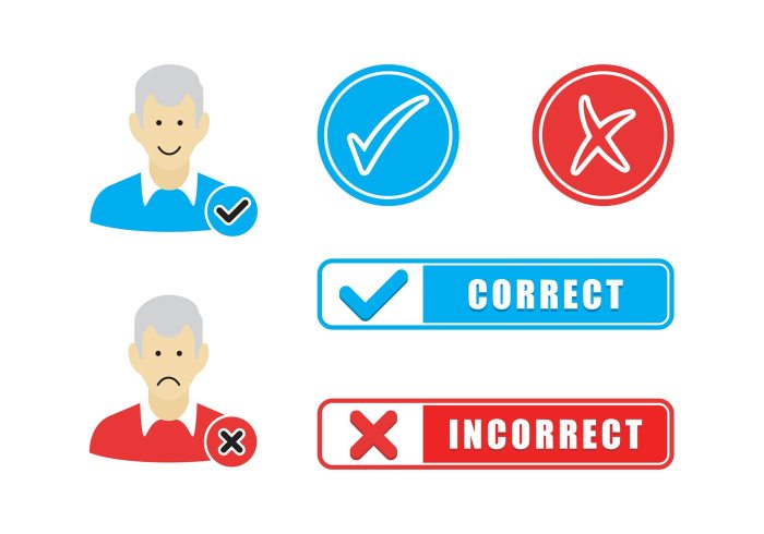 Incorrect correction icons symboles modifier vectoriel pictogramme