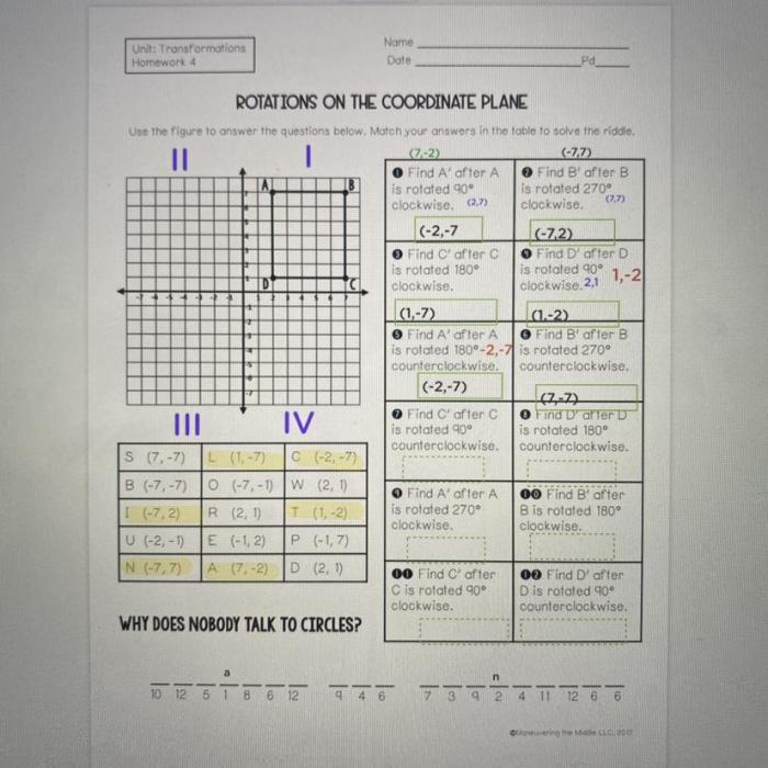 Reflections on the coordinate plane homework 3 answer key