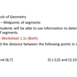 Midpoints and segment bisectors worksheet answers