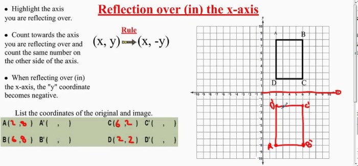 Reflections on the coordinate plane homework 3 answer key